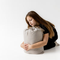Natural Kids HEMP Linen Sleeping Bag with Hood School Nap mat for Kids, camping van sleeping bag organic hemp fiber filling