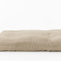 Hemp Linen Pet Mat Pad Cushion with Removable Linen Cover organic hemp fiber filler in non-dyed linen fabric