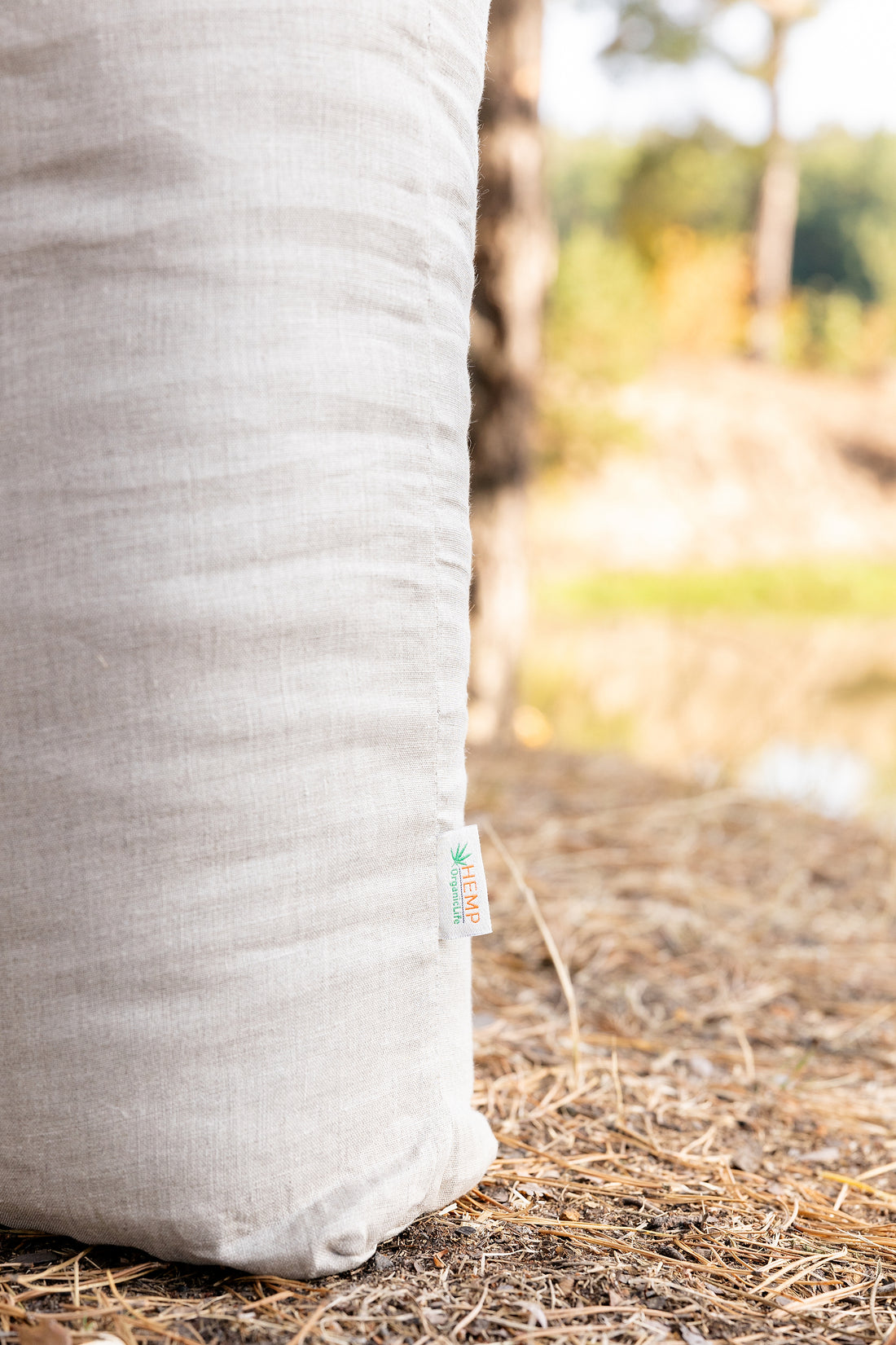 Organic HEMP Sleeping bag in linen fabric- organic hemp fiber filling + linen non-dyed fabric - blanket quilt, hand made