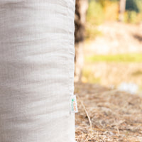 Organic HEMP Sleeping bag in linen fabric- organic hemp fiber filling + linen non-dyed fabric - blanket quilt, hand made