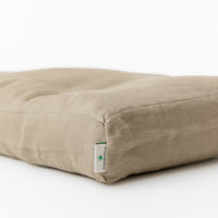 Hemp Linen Pet Mat Pad Cushion with Removable Linen Cover organic hemp fiber filler in non-dyed linen fabric