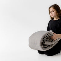 Natural Kids HEMP Linen Sleeping Bag with Hood School Nap mat for Kids, camping van sleeping bag organic hemp fiber filling