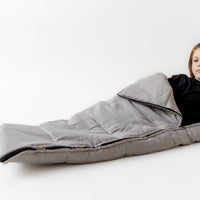 Natural Kids HEMP Linen Sleeping Bag with Hood School Nap mat for Kids, camping van sleeping bag organic hemp fiber filling