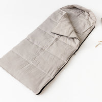 Natural Kids HEMP Linen Sleeping Bag with Hood School Nap mat for Kids, camping van sleeping bag organic hemp fiber filling