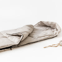 Natural Kids HEMP Linen Sleeping Bag with Hood School Nap mat for Kids, camping van sleeping bag organic hemp fiber filling
