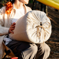 Thick HEMP Sleeping Bag Hemp Fabric filled Organic Hemp Fiber Filler Hand Made non-dyed, unbleached eco friendly sleep bag