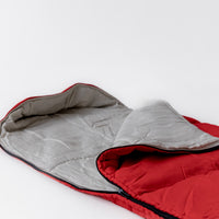 Red Kids natural HEMP Linen Sleeping Bag with Hood School Nap mat for Kids, camping van sleeping bag organic hemp fiber filling