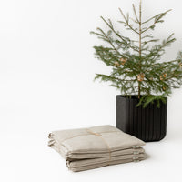 Set of 4 Natural Hemp Linen Seat Cushions for chair with Ties filled organic hemp fiber in Linen fabric Pillow Seat
