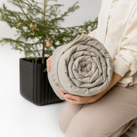 Organic HEMP Sleeping bag in Linen fabric filled Organic Hemp fiber filling blanket, hand made Gift for camping