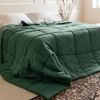 Thick Natural HEMP Linen Comforter Green Blanket Duvet Insert Hemp filler in natural linen fabric Full Twin Queen King Custom size