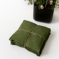 Set of 4 Natural Hemp Linen Seat Cushions for chair with Ties filled organic hemp fiber in natural Linen fabric Pillow Seat Christmas Gift