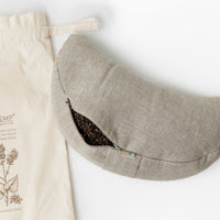 Linen-encased Crescent Pillow generously filled with the natural comfort of Buckwheat Shells + Gift Bag / meditation cushion Christmas gift