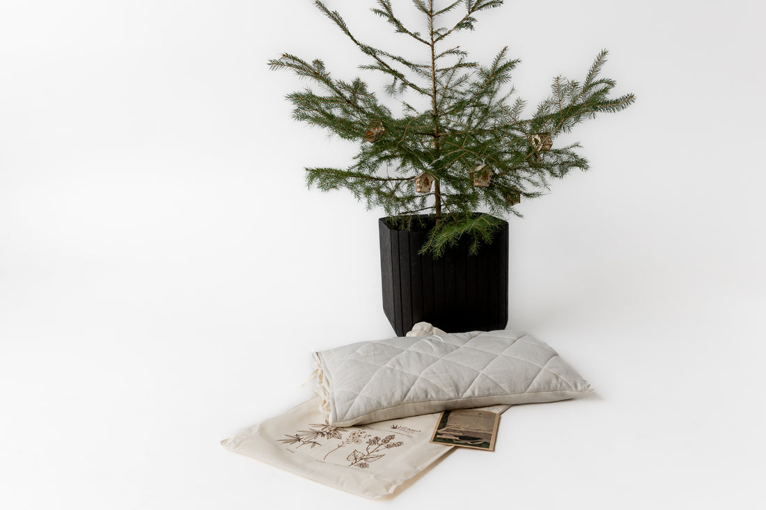 Breathable Hemp Buckwheat Hulls Pillow Hemp Undyed Fabric organic Buckwheat Hulls + Hemp Fiber Eco friendly for sleep