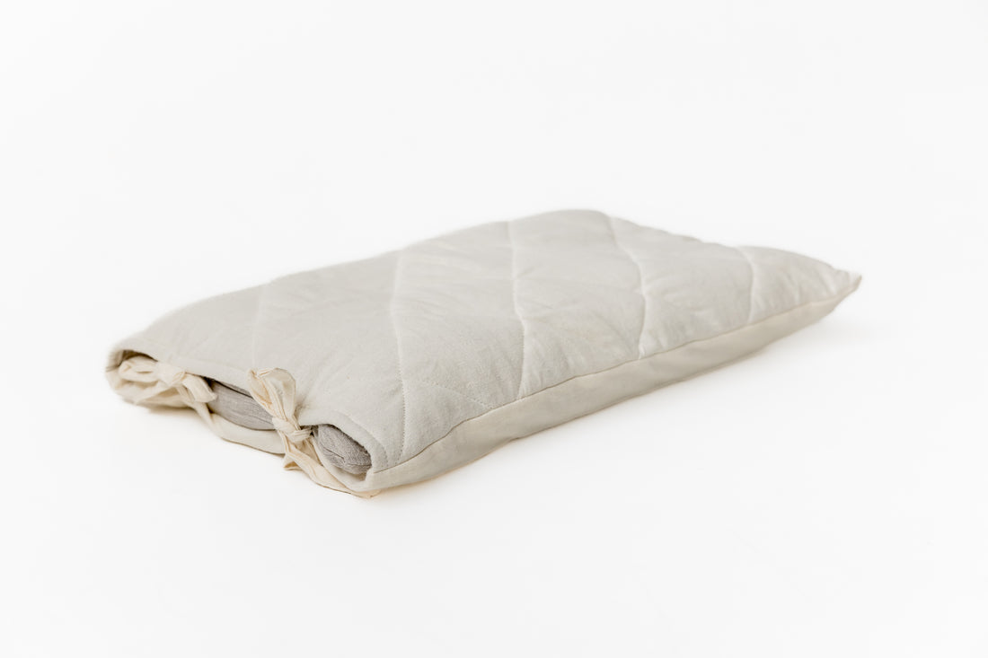 Breathable Hemp Buckwheat Hulls Pillow Hemp Undyed Fabric organic Buckwheat Hulls + Hemp Fiber Eco friendly for sleep