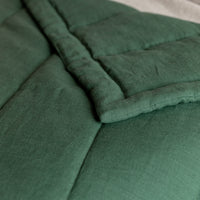 Green Hemp Linen Toddler Blanket filled Organic HEMP FIBER in linen fabric 47" x 64" (120x165 cm)