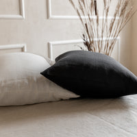 16" x 24" (40x60cm) black Linen Pillowcases Linen Fabric