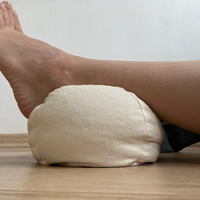 Cotton Bolster filled organic Buckwheat hulls yoga pillow Meditation pillow natural non dyed cotton fabric
