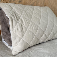 HEMP Pillow filled organic HEMP FIBER in Linen/Cotton fabric regulation height/Hemp pillow/ Hypoallergenic Bed Pillow Eco pillow