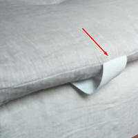 Special listing for Amanda Hareskog.: one 200 x 200 x 8 cm shikibuton mat in natural linen fabric with corner elastics