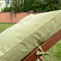 Special listing for Nicolette two 30in x 40in (75 x 100 cm) hemp pet beds with removable covers in moisture-repellent cotton in green and blue