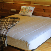 Special listing for RICHARD NEGEM one hemp futon 160 x 200 cm, one mattress pad like a fitted sheet and one outer zippered cover in natural undyed linen fabric in grey shade