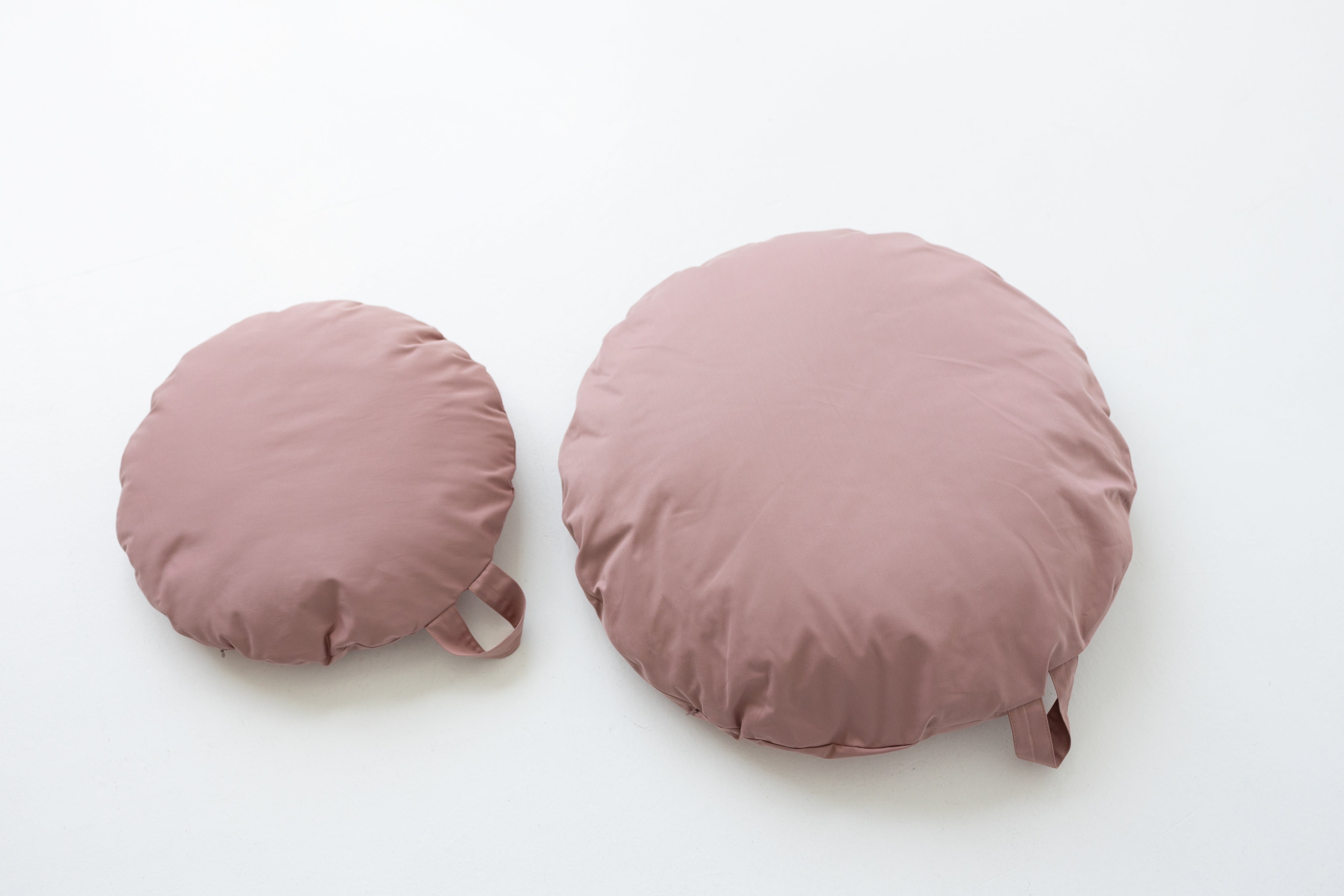 Special listing for Esther Oh 35 hemp cushions 18” diameter with removable covers in the natural undyed linen