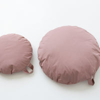 Special listing for Esther Oh 35 hemp cushions 18” diameter with removable covers in the natural undyed linen