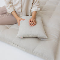 Hemp Shikibuton Pillow custom filled HEMP FIBER in Hemp Fabric with Zipper / Custom Sizes Available / Eco friendly