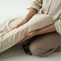 Eco Hemp Outdoor Cushion with Washable Removable Water Repellent Cover Organic Hemp Fiber Filler