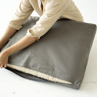 Eco Hemp Outdoor Cushion with Washable Removable Water Repellent Cover Organic Hemp Fiber Filler