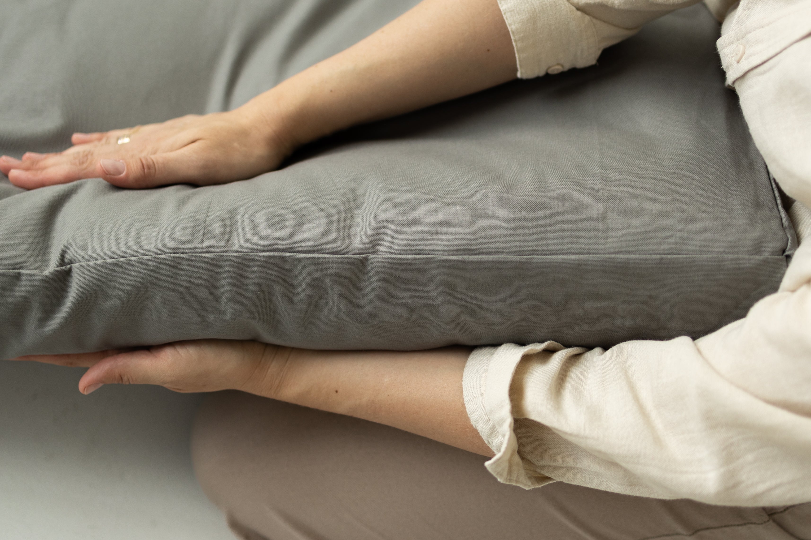 Eco Hemp Outdoor Cushion with Washable Removable Water Repellent Cover Organic Hemp Fiber Filler