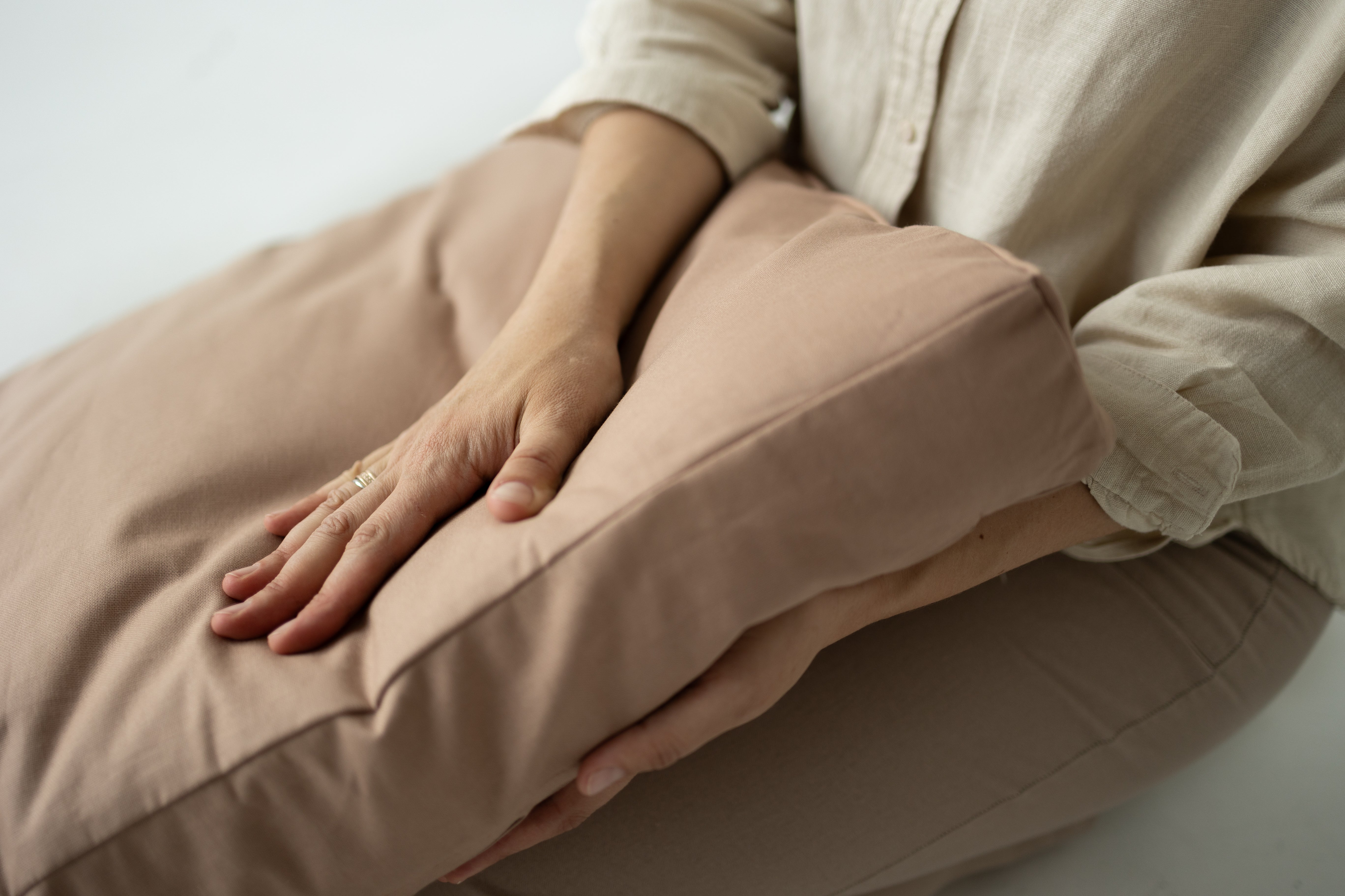 Eco Hemp Outdoor Cushion with Washable Removable Water Repellent Cover Organic Hemp Fiber Filler