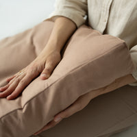 Eco Hemp Outdoor Cushion with Washable Removable Water Repellent Cover Organic Hemp Fiber Filler