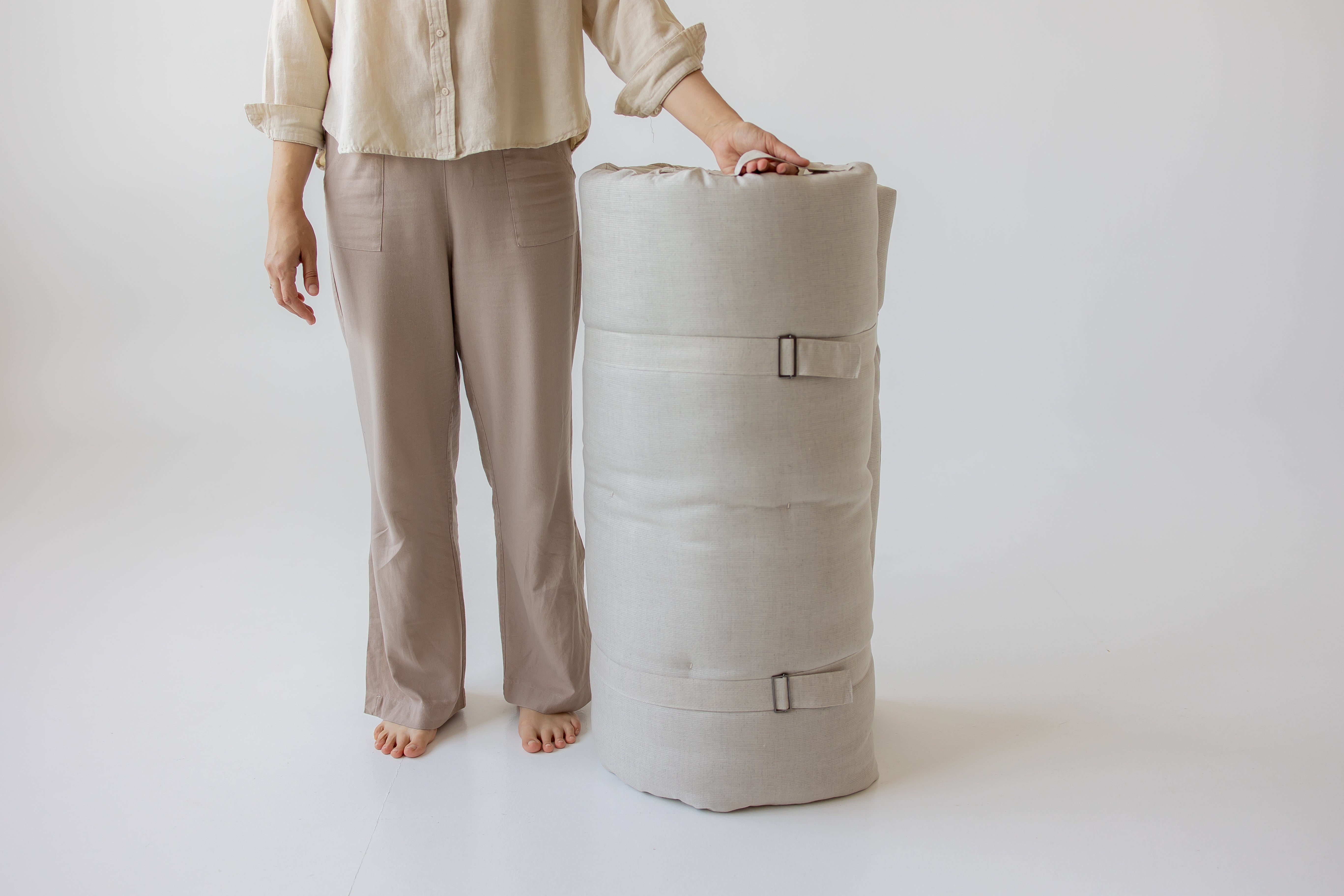 Hemp Shikibuton Mattress / Topper 3” thick Hemp fiber filling in Natural Hemp fabric / Hand made Eco-Friendly Floor Bedding Eco Living