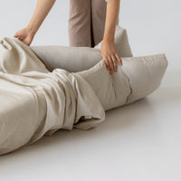 Removable Hemp Cover with Zipper for shikibuton mattress 3" thik / Natural Hemp Fabric / Custom size / Queen Full, Twin, King / Eco-friendly