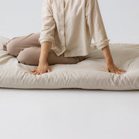 Removable Hemp Cover with Zipper for shikibuton mattress 3" thik / Natural Hemp Fabric / Custom size / Queen Full, Twin, King / Eco-friendly