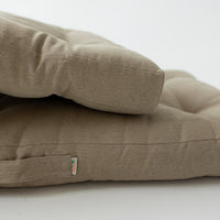 Hemp-filled Linen Shikibuton Mat organic Topper Futon with Hemp Fiber Filler inside in natural non-dyed Linen fabric 3” thickn Roll-up Bed