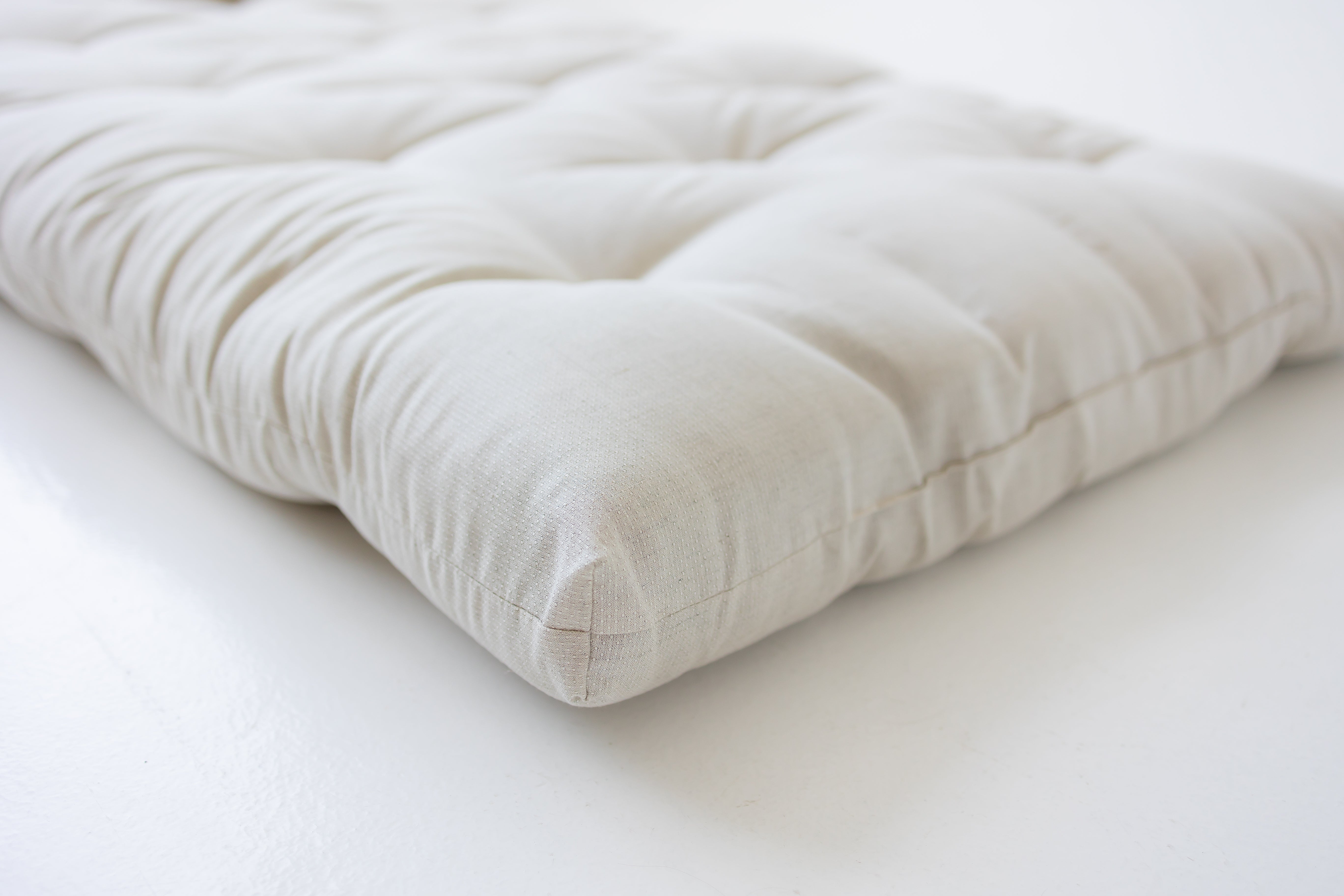 Hemp Shikibuton Mattress / Topper 3” thick Hemp fiber filling in Natural Hemp fabric / Hand made Eco-Friendly Floor Bedding Eco Living