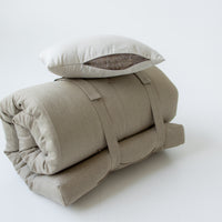 Hemp Shikibuton Pillow custom filled HEMP FIBER in Hemp Fabric with Zipper / Custom Sizes Available / Eco friendly