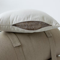 Hemp Shikibuton Pillow custom filled HEMP FIBER in Hemp Fabric with Zipper / Custom Sizes Available / Eco friendly