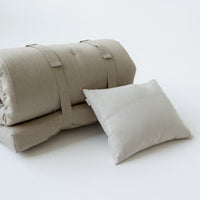 Hemp Shikibuton Pillow custom filled HEMP FIBER in Hemp Fabric with Zipper / Custom Sizes Available / Eco friendly