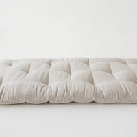 Hemp Linen Shikibuton Mat 3” thick organic mat with hemp fiber filler inside in natural non-dyed Linen fabric