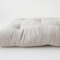 Hemp Linen Shikibuton Mat 3” thick organic mat with hemp fiber filler inside in natural non-dyed Linen fabric
