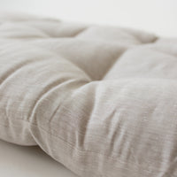 Hemp Linen Shikibuton Mat 3” thick organic mat with hemp fiber filler inside in natural non-dyed Linen fabric