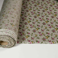 Special listing for C.: one D16" (40 cm) Round Hemp cushion with Hemp fiber in linen fabric with floral print