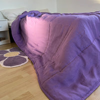 39" x 43" (100 x 110 cm) Lilac HEMP Linen Blanket Quilt Linen Fabric Filler Organic Hemp Fiber Eco friendly