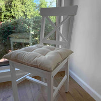 Hemp cotton seat Cushion for chair without ties filled organic hemp fiber in natural cotton fabric Chair Cushion Pillow seat Chair Cushion Pillow seat