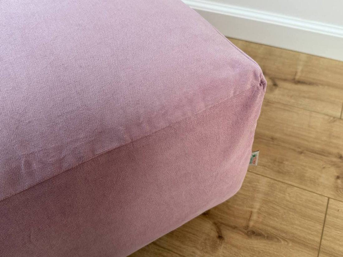 24"x24" (60х60 cm) HEMP Floor Cushion Pouf filled organic Hemp Fiber with removable Cover settee ottoman Marogan