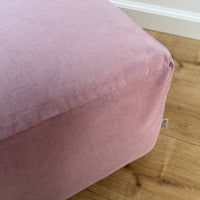 Unique HEMP Floor Cushion Marogan filled organic Hemp Fiber with removable Cover with zipper in natural cotton velvet fabric settee ottoman