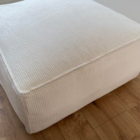 Unique HEMP Floor Cushion Marogan filled organic Hemp Fiber with removable Cover with zipper in natural cotton velvet fabric settee ottoman